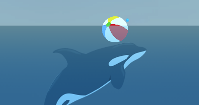 Orca cunha bóla de praia